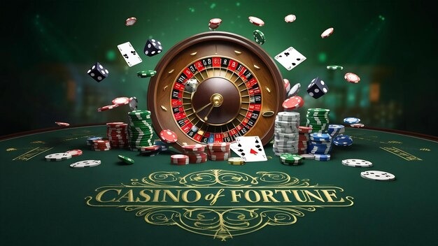 Our kingslot96 card table detail for Caribbean Stud Poker